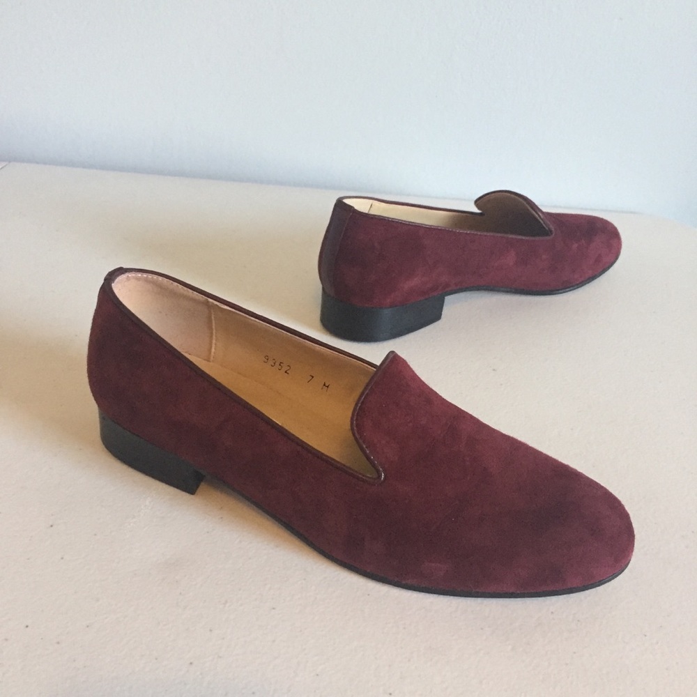 TALBOTS | Burgundy Suede Loafer Flats